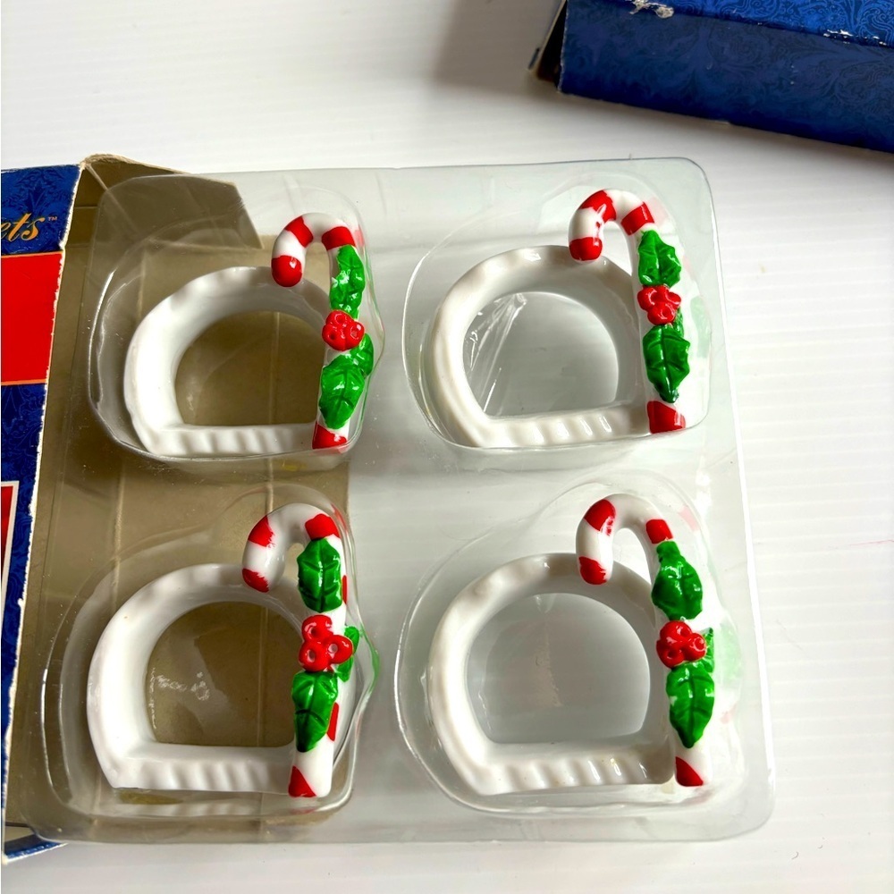 Vintage Porcelain Napkin Rings Set